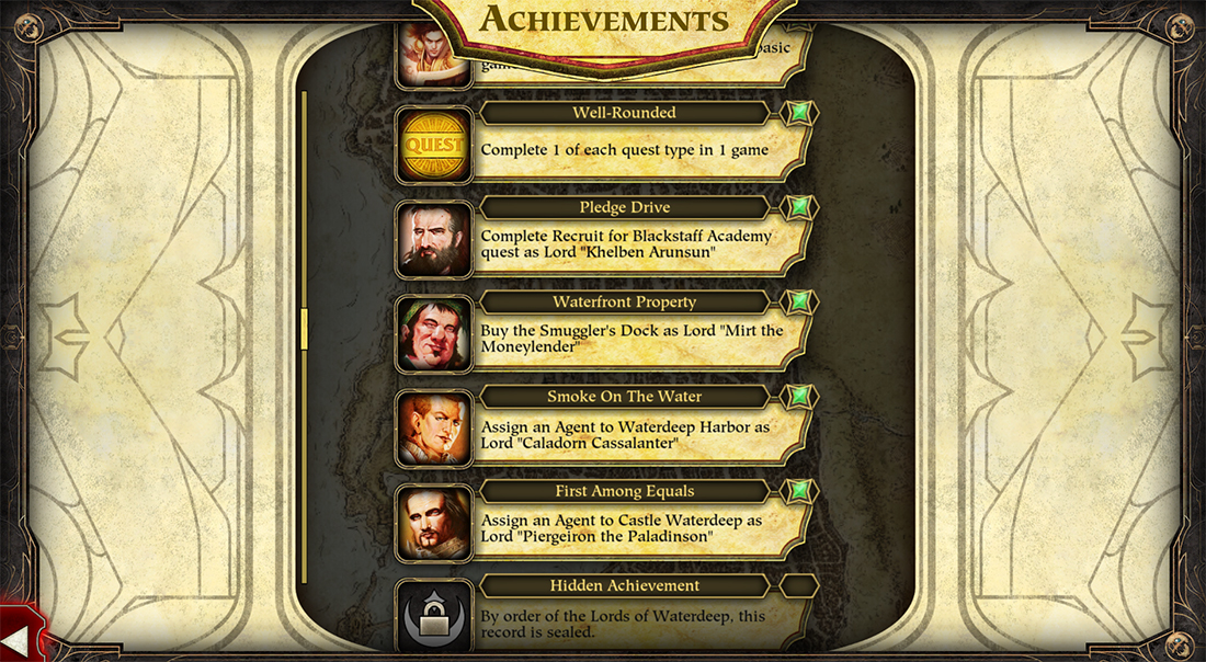 Lords of Waterdeep Achievements